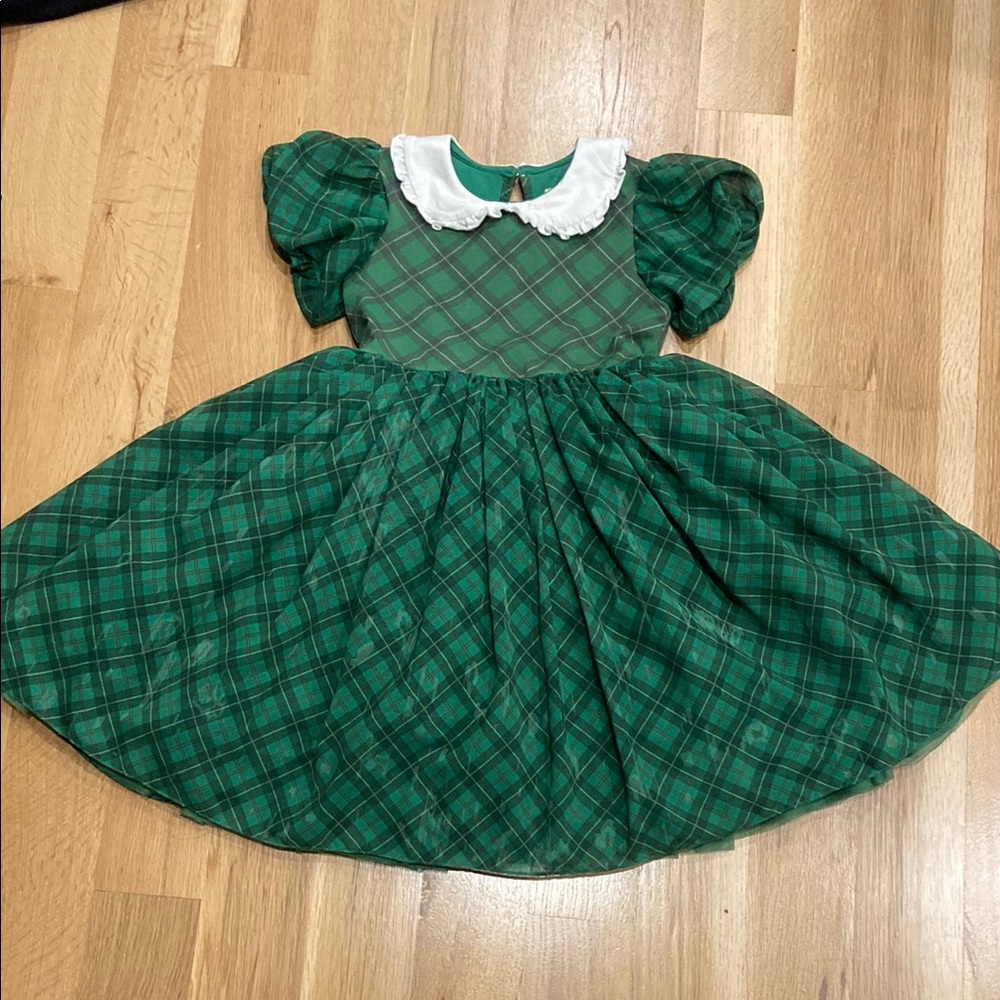 Taylor Joelle Green Plaid Dress